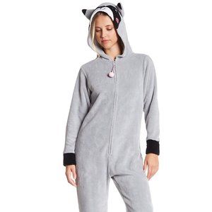 PJ Couture Raccoon Pajama Onesie Size M